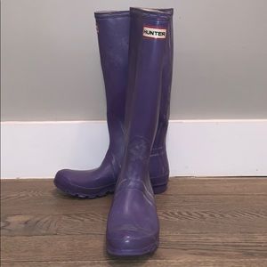 Hunter Tall Waterproof Rain Boots in Light Purple